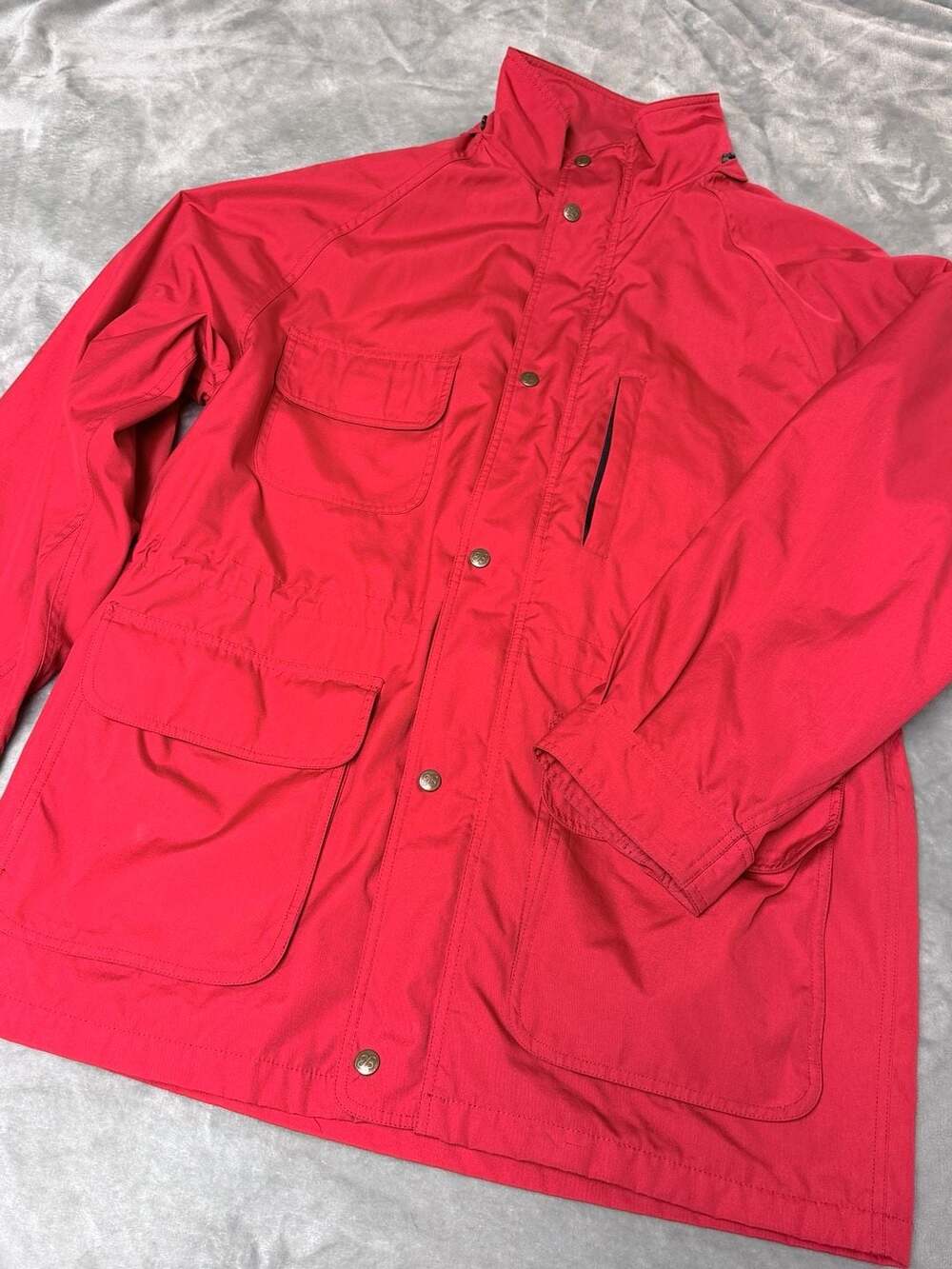 Eddie Bauer Mountain Parka Size L Red Plaid Wool-Lined Jacket